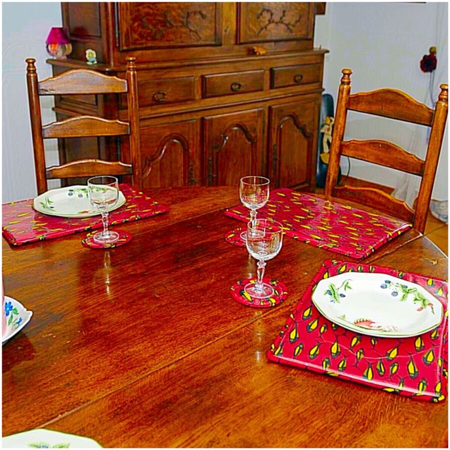 Sets de table résistants plastifiés
