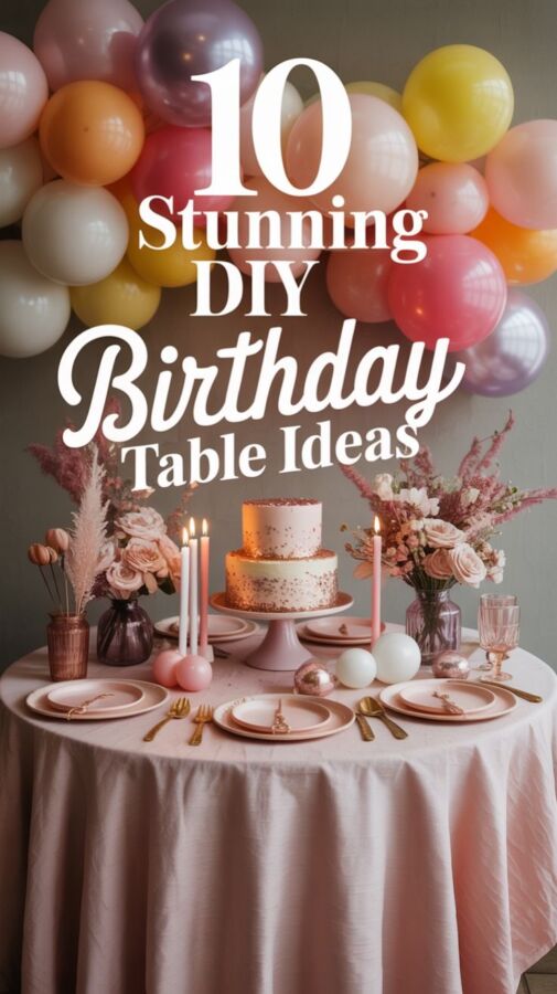 Décoration festive table anniversaire