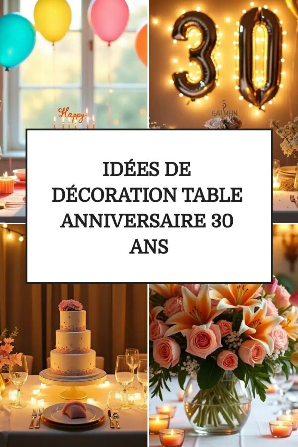 Décoration festive table anniversaire
