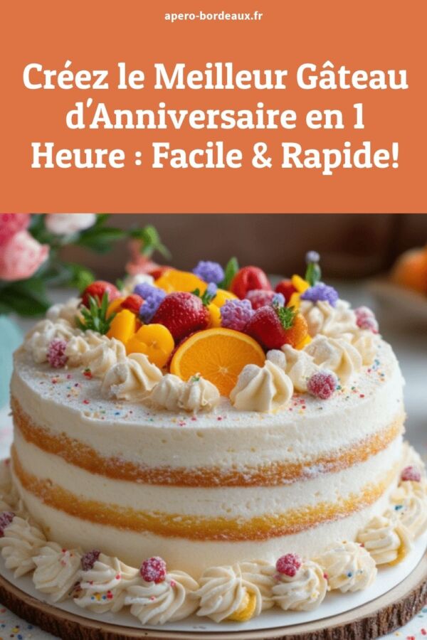 Décoration gâteau anniversaire DIY
