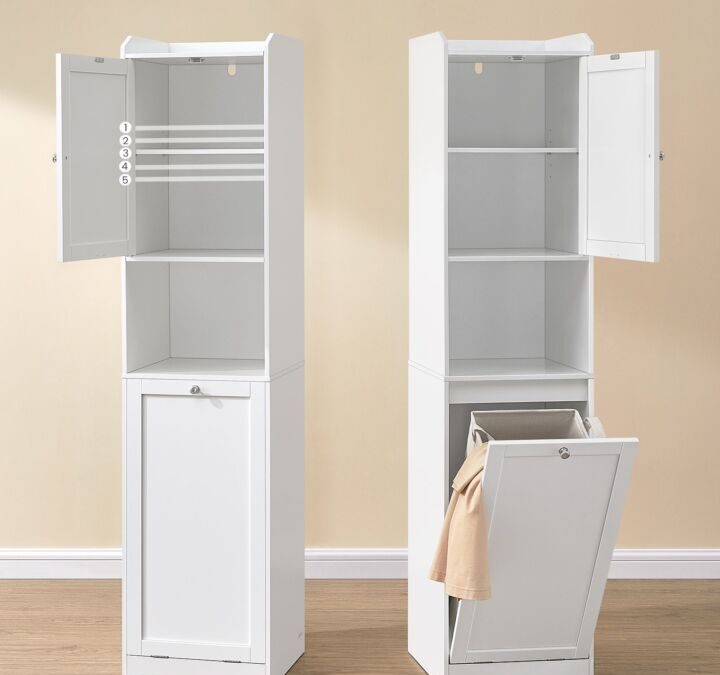 Colonne salle de bain avec panier à linge : optimiser l&rsquo;espace pour un intérieur organisé