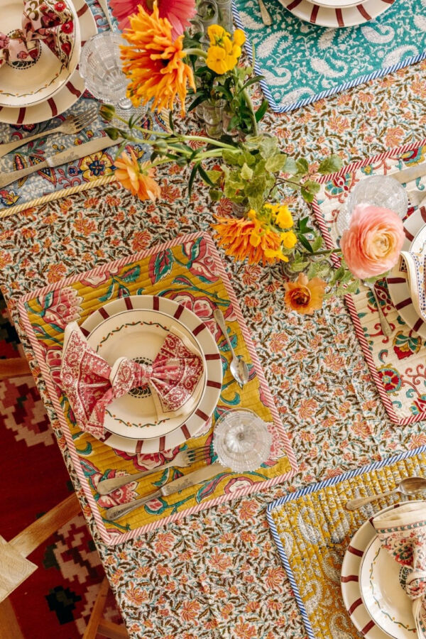 Élégant set de table tissu