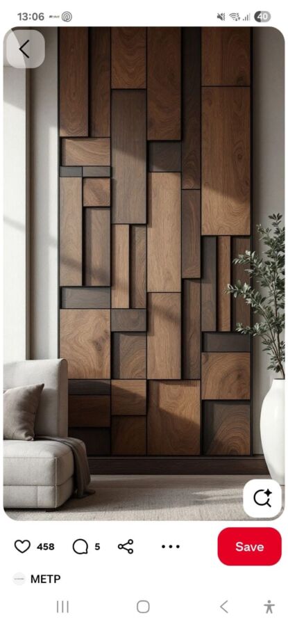 Décoration murale bois élégante