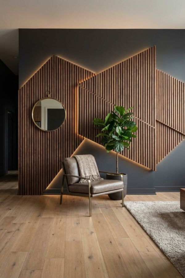 Décoration murale bois élégante