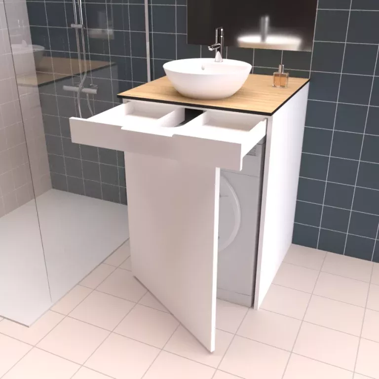 Rangement linge salle de bain
