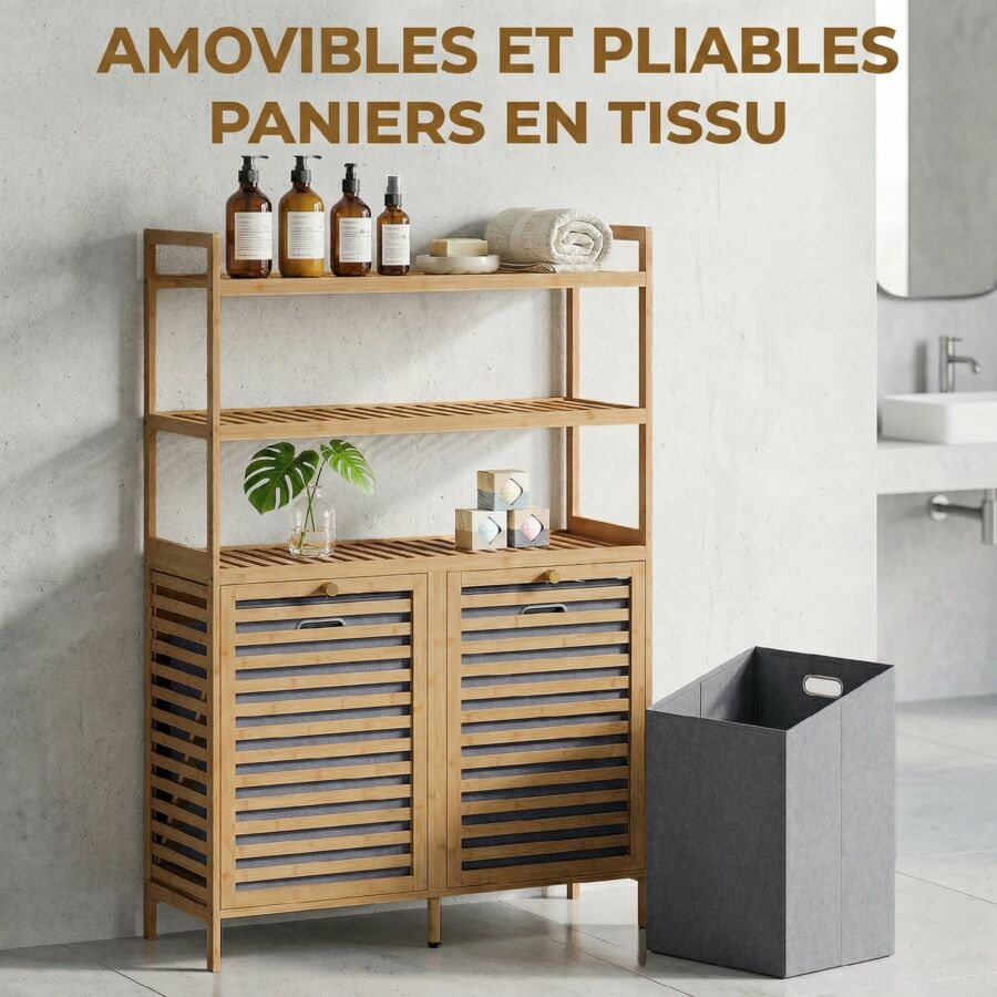 Rangement linge salle de bain