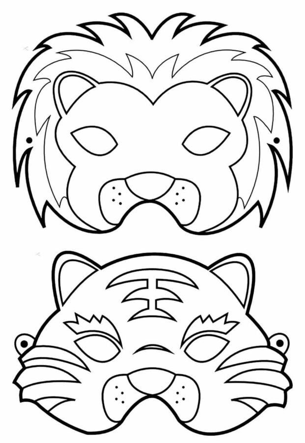 Masques carnaval enfants coloriage