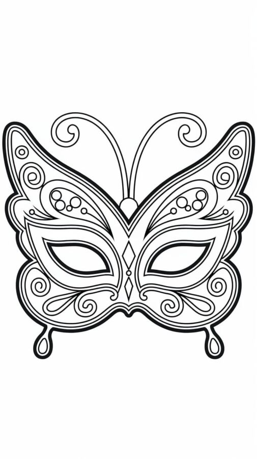 Masques carnaval enfants coloriage