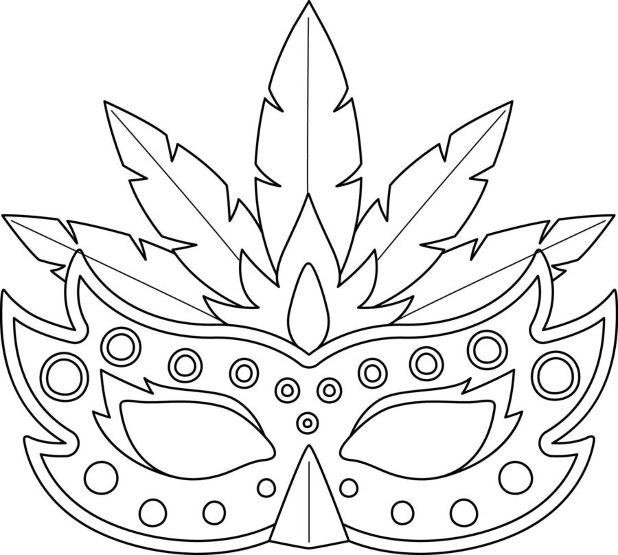 Masques carnaval enfants coloriage