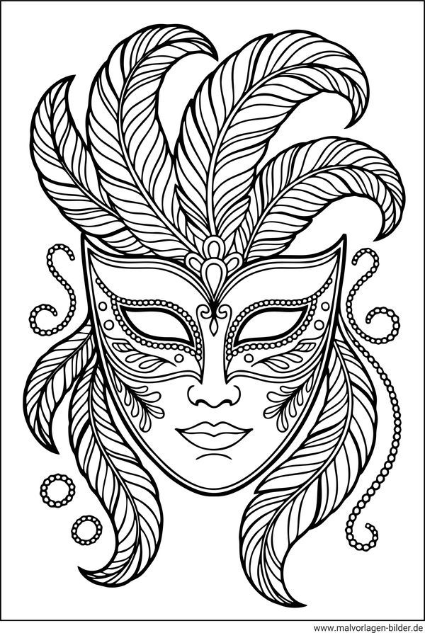 Masques carnaval enfants coloriage