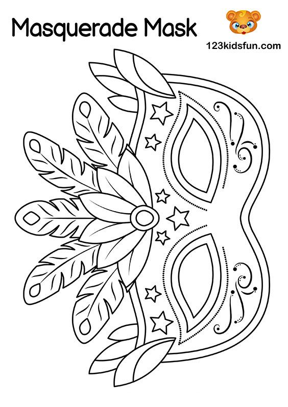 Masques carnaval enfants coloriage