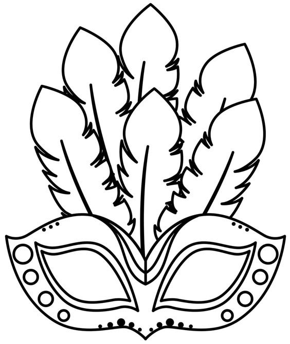 Masques carnaval enfants coloriage